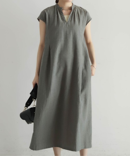 NOMBRE　INPAIR　TCカットコンビバンザイワンピース NOMBRE IMPAIR ワンピース TCカットコンビ リブ付キバンザイ
