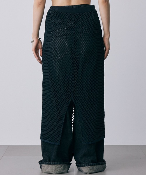 ＋81BRANCA（ハチイチブランカ）の「【81BRANCA】BIGメッシュスカート（スカート・レディース・ブラック・フリー）」の9枚目の写真