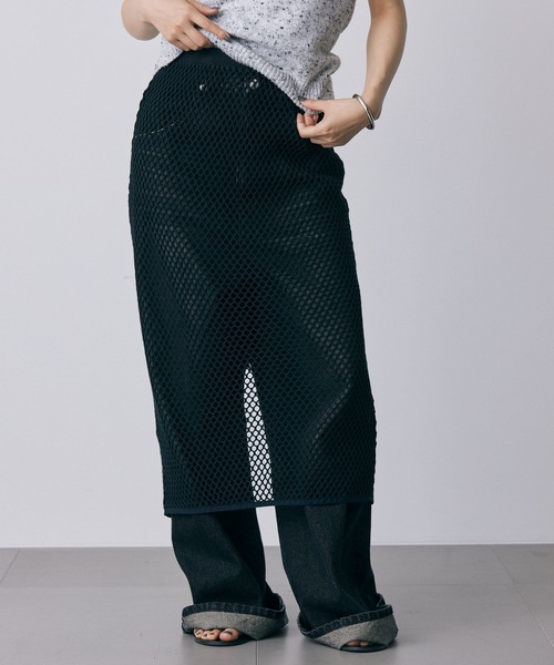 ＋81BRANCA（ハチイチブランカ）の「【81BRANCA】BIGメッシュスカート（スカート・レディース・ブラック・フリー）」の14枚目の写真