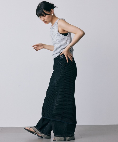 ＋81BRANCA（ハチイチブランカ）の「【81BRANCA】BIGメッシュスカート（スカート・レディース・ブラック・フリー）」の12枚目の写真