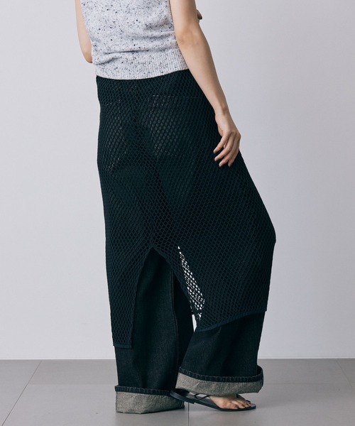 ＋81BRANCA（ハチイチブランカ）の「【81BRANCA】BIGメッシュスカート（スカート・レディース・ブラック・フリー）」の6枚目の写真