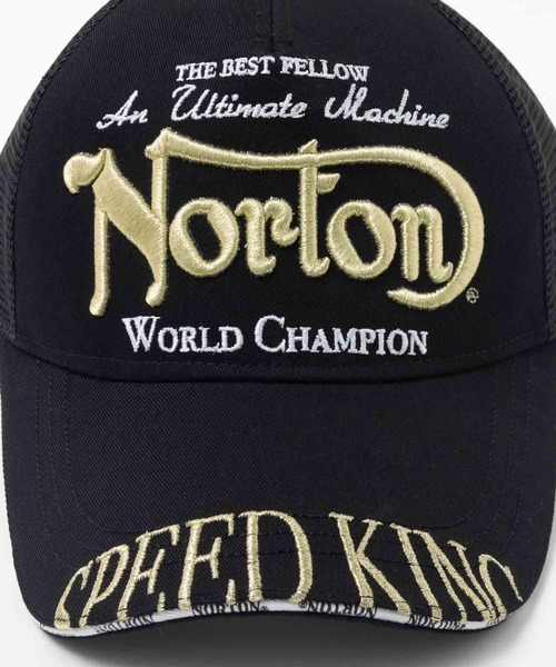 セール】Norton ゴールド 刺繍メッシュキャップ（キャップ）｜Norton