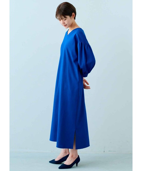 IEDIT(イディット)の「野々村友紀子さん×IEDIT A面・B面どっちを着てもイイ女!どこに着ていっても間違いないワンピース(ワンピース・レディース・ダークグレー/コバルトブルー・M/L/LL/3L/MP)」の3枚目の写真