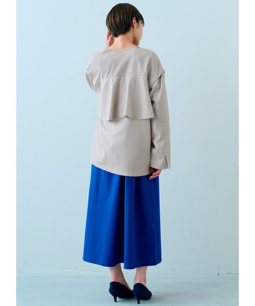 IEDIT(イディット)の「野々村友紀子さん×IEDIT A面・B面どっちを着てもイイ女!どこに着ていっても間違いないワンピース(ワンピース・レディース・ダークグレー/コバルトブルー・M/L/LL/3L/MP)」の6枚目の写真