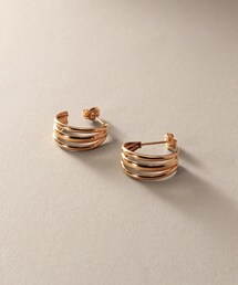 K10甲丸トリプルフープ ピアス