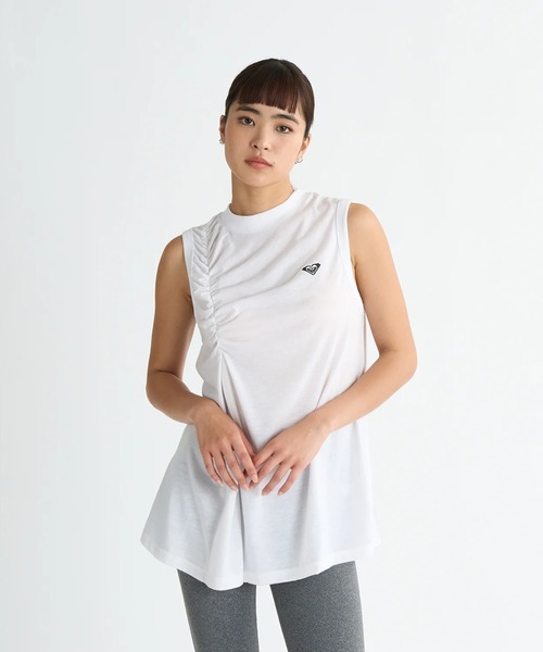 ROXY(ロキシー)の「SWAY IN THE WIND /ロキシーチュニック丈タンクトップ(タンクトップ・レディース・ホワイト/オレンジ/ブラック・SMALL/LARGE/MEDIUM)」の1枚目の写真