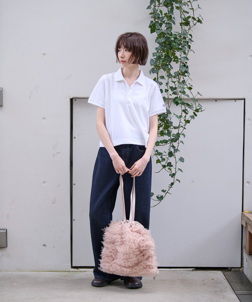 Ampersand（アンパサンド）の「【Ampersand / アンパサンド】Tulle frill bag/ME-23091/チュールフリルバッグ/チュール/トートバッグ【WEB限定】（ショルダーバッグ・レディース・アイボリー/ブラウン/ブラック/ピンク・フリー）」の6枚目の写真