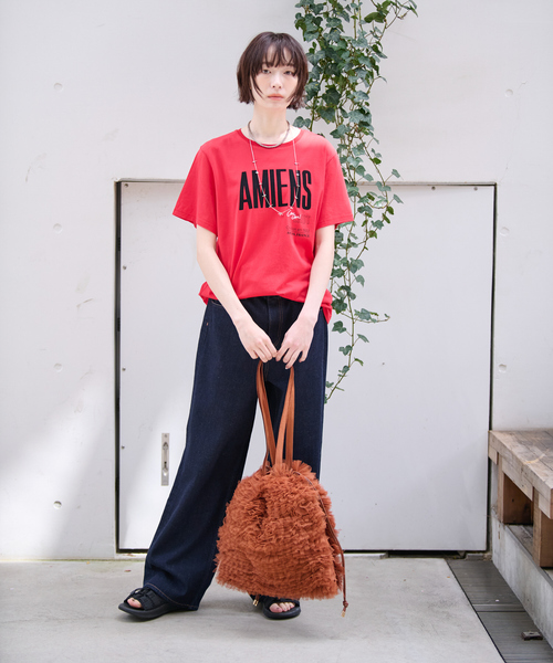 Ampersand（アンパサンド）の「【Ampersand / アンパサンド】Tulle frill bag/ME-23091/チュールフリルバッグ/チュール/トートバッグ【WEB限定】（ショルダーバッグ・レディース・アイボリー/ブラウン/ブラック/ピンク・フリー）」の9枚目の写真