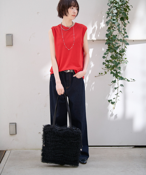 Ampersand（アンパサンド）の「【Ampersand / アンパサンド】Tulle frill bag/ME-23091/チュールフリルバッグ/チュール/トートバッグ【WEB限定】（ショルダーバッグ・レディース・アイボリー/ブラウン/ブラック/ピンク・フリー）」の11枚目の写真