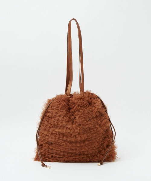 Ampersand(アンパサンド)の「【Ampersand / アンパサンド】Tulle frill bag/ME-23091/チュールフリルバッグ/チュール/トートバッグ【WEB限定】(ショルダーバッグ・レディース・ブラック/ピンク/ブラウン/アイボリー・フリー)」の20枚目の写真