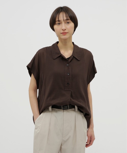 MARGARET HOWELL（マーガレットハウエル）の「COTTON CHIFFON（シャツ/ブラウス・レディース・アイボリー/ライトブルー/ブラウン・2/1）」の3枚目の写真