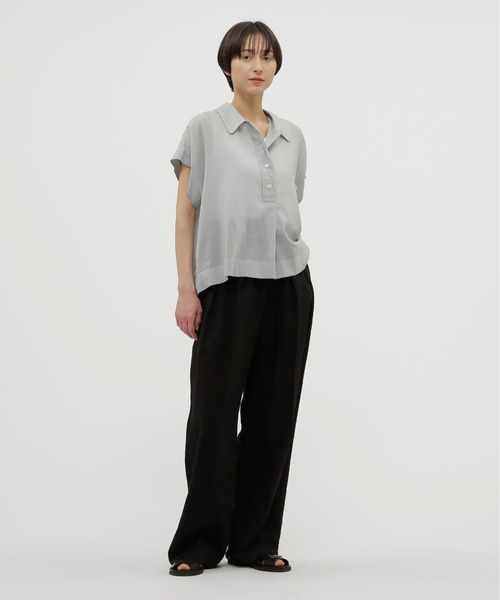MARGARET HOWELL（マーガレットハウエル）の「COTTON CHIFFON（シャツ/ブラウス・レディース・アイボリー/ライトブルー/ブラウン・2/1）」の8枚目の写真