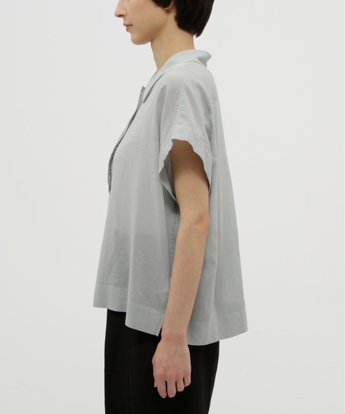 MARGARET HOWELL（マーガレットハウエル）の「COTTON CHIFFON（シャツ/ブラウス・レディース・アイボリー/ライトブルー/ブラウン・2/1）」の9枚目の写真