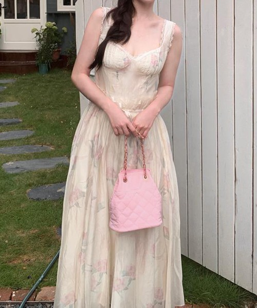 Jasmine Grandiflorum(ジャスミングランディフローラム)の「【Jasmine】2WAYキルティング巾着バッグ(ショルダーバッグ・レディース・ホワイト/ピンク/ミント/ブラック・FREE)」の17枚目の写真