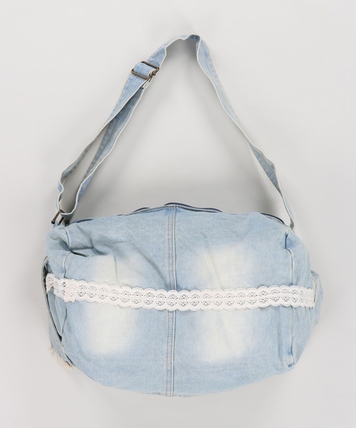 SPINNS(スピンズ)の「デニムショルダーバッグ/レースバタフライ/NEO森ガール(ショルダーバッグ・レディース・ライトブルー/インディゴブルー・ONESIZE)」の11枚目の写真