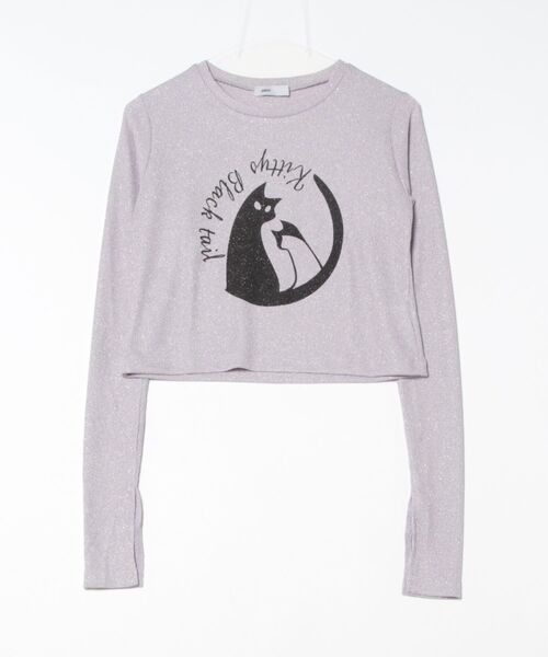 DURAS（デュラス）の「ベルスリーブラメトップス（Tシャツ/カットソー・レディース・ベージュ/ブルー/ライラック・MEDIUM/SMALL）」の15枚目の写真