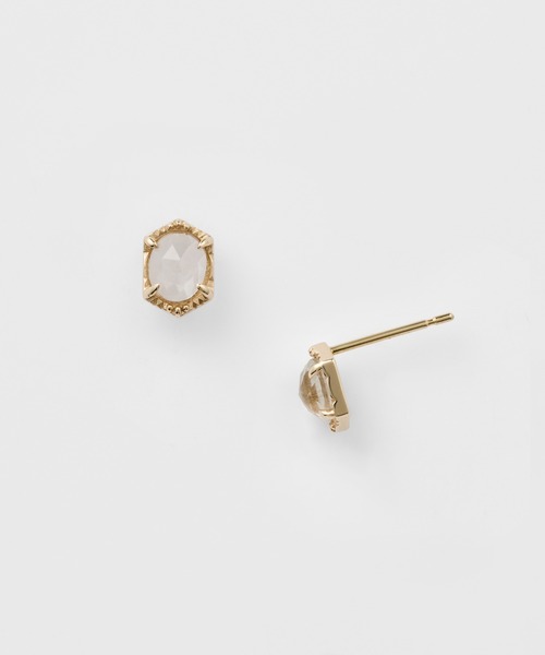 agete（アガット）の「K10クォーツピアス（ピアス（両耳用）・レディース・ホワイト系その他・フリー）」の2枚目の写真