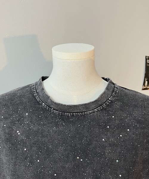 DEVICE(デバイス)の「ショート丈 ラメ ピグメントTシャツ(Tシャツ/カットソー・レディース・ブラック系その他/ブラック系その他2/ブラック・FREE)」の19枚目の写真