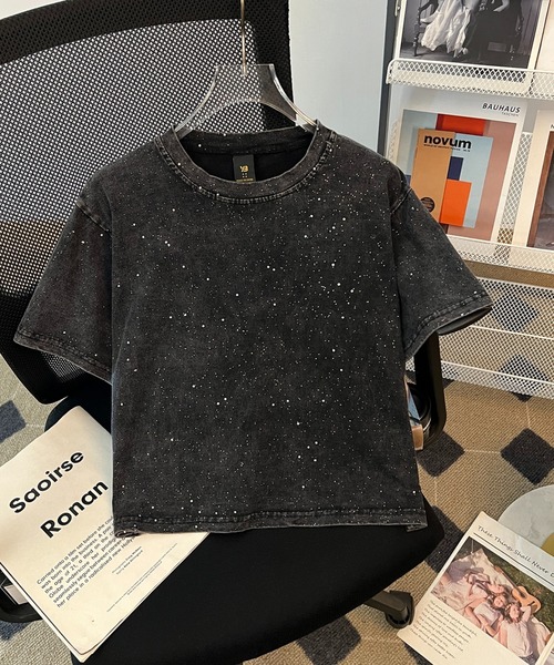 DEVICE(デバイス)の「ショート丈 ラメ ピグメントTシャツ(Tシャツ/カットソー・レディース・ブラック系その他/ブラック系その他2/ブラック・FREE)」の20枚目の写真