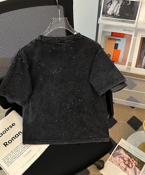 DEVICE(デバイス)の「ショート丈 ラメ ピグメントTシャツ(Tシャツ/カットソー・レディース・ブラック系その他/ブラック系その他2/ブラック・FREE)」の21枚目の写真