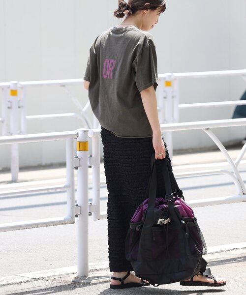 THE DAY ON THE BEACH（ザデイオンザビーチ）の「【THE DAY ON THE BEACH】カットオフTシャツ（Tシャツ/カットソー・レディース・ライトパープル/ブラックミックス/ライトグレー/ホワイト系その他・FREE）」の14枚目の写真