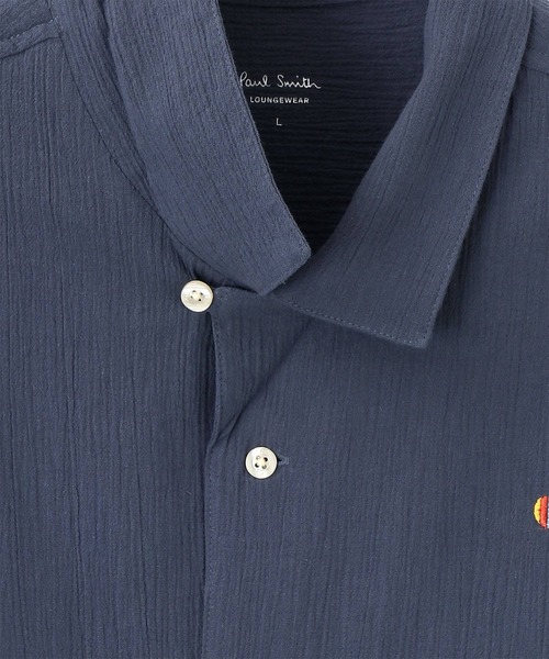 Paul Smith(ポールスミス)の「【ラウンジウェア】アーティストストライプスポット オープンカラーシャツ【853249 7377】(シャツ/ブラウス・メンズ・グレー/ネイビー・MEDIUM/LARGE)」の3枚目の写真