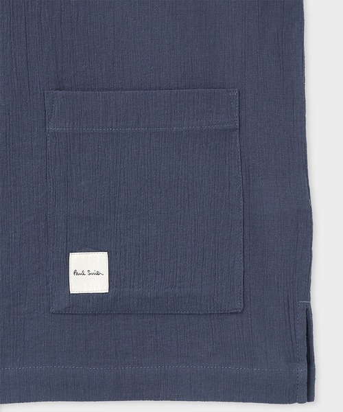 Paul Smith(ポールスミス)の「【ラウンジウェア】アーティストストライプスポット オープンカラーシャツ【853249 7377】(シャツ/ブラウス・メンズ・グレー/ネイビー・MEDIUM/LARGE)」の4枚目の写真