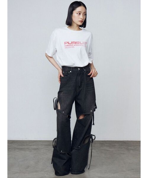 EMODA（エモダ）の「ロゴグラフィックTシャツ（Tシャツ/カットソー・レディース・グレー/ブラック/ブラウン/ホワイト・FREE）」の16枚目の写真
