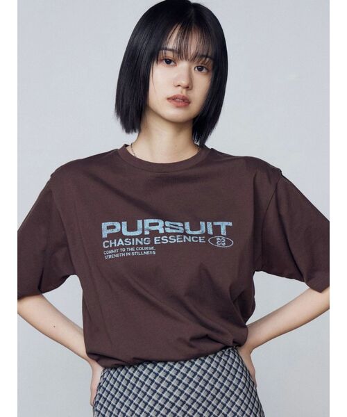 EMODA（エモダ）の「ロゴグラフィックTシャツ（Tシャツ/カットソー・レディース・グレー/ブラック/ブラウン/ホワイト・FREE）」の19枚目の写真
