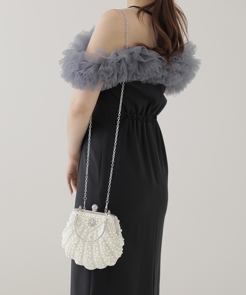 Lace Ladies(レースレディース)の「メニー パール シェル風 パーティー バッグ(クラッチバッグ・レディース・アイボリー/ホワイト・FREE)」の21枚目の写真