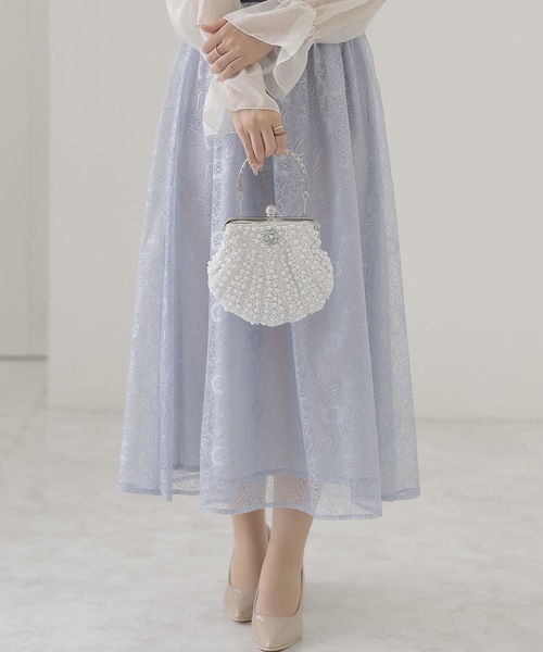 Lace Ladies(レースレディース)の「メニー パール シェル風 パーティー バッグ(クラッチバッグ・レディース・アイボリー/ホワイト・FREE)」の14枚目の写真