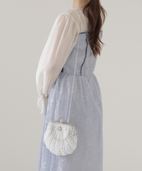 Lace Ladies(レースレディース)の「メニー パール シェル風 パーティー バッグ(クラッチバッグ・レディース・アイボリー/ホワイト・FREE)」の12枚目の写真