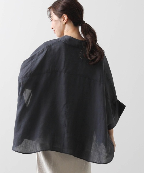 Gready Brilliant（グレディブリリアン）の「リネンドルマンシャツ（シャツ/ブラウス・レディース・オフホワイト/チャコールグレー/グリーン/ピンク・38）」の19枚目の写真