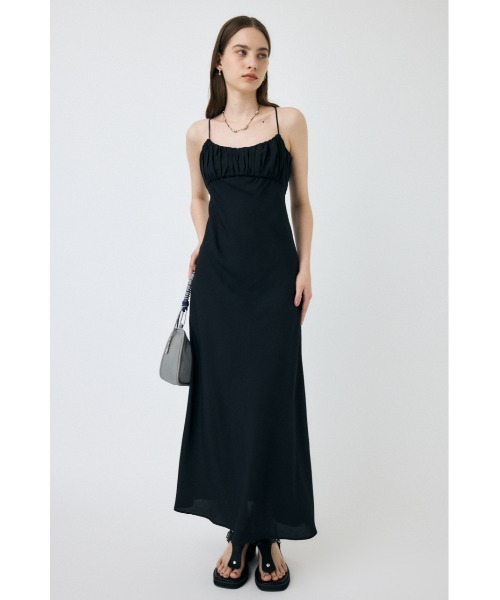 MOUSSY(マウジー)の「DRAWSTRING STRAP SLIP ドレス(ワンピース・レディース・ブラウン/ブラック/オレンジ系その他・1/2)」の2枚目の写真