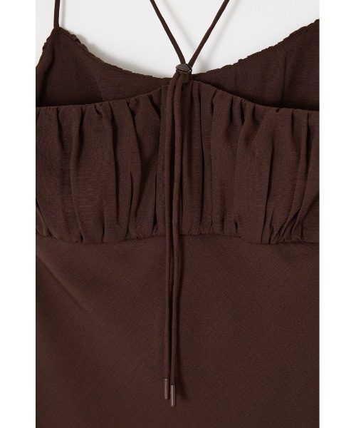 MOUSSY(マウジー)の「DRAWSTRING STRAP SLIP ドレス(ワンピース・レディース・ブラウン/ブラック/オレンジ系その他・1/2)」の10枚目の写真