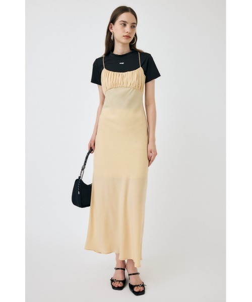 DRAWSTRING STRAP SLIP ドレス　ブラック　moussy moussy｜DRAWSTRING STRAP SLIP ドレス | Rakuten Fashion(楽天