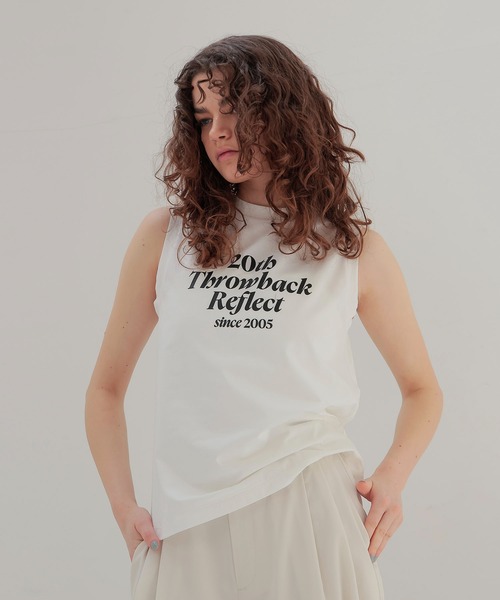 セール】throwback sleeveress T-shirt(スローバックスリーブ