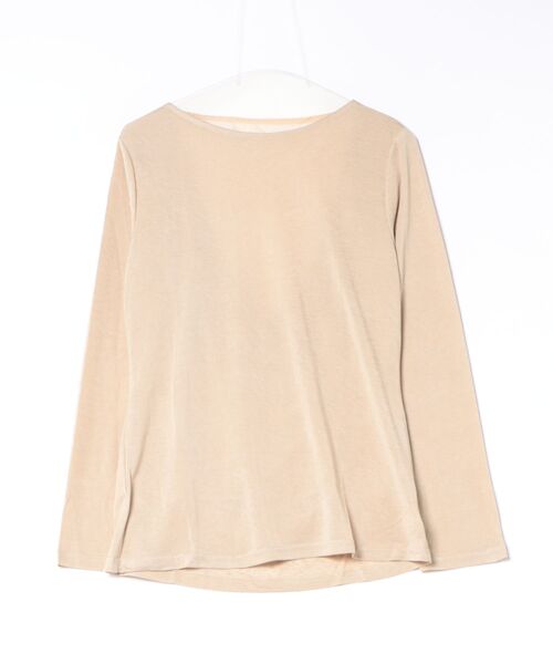 LAULEN（ローレン）の「back drape sheer tops /バック ドレープ シアー トップス（Tシャツ/カットソー・レディース・ベージュ/ブラック/ライトブルー/サンドベージュ・FREE）」の3枚目の写真