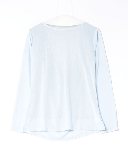 LAULEN（ローレン）の「back drape sheer tops /バック ドレープ シアー トップス（Tシャツ/カットソー・レディース・ベージュ/ブラック/ライトブルー/サンドベージュ・FREE）」の4枚目の写真