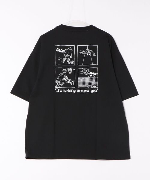 CORISCO(コリスコ)の「スポーツお化け柄Tシャツ(M1)(Tシャツ/カットソー・メンズ・ブラック/チャコールグレー/ホワイト/オートミール・X-LARGE/LARGE/MEDIUM)」の5枚目の写真