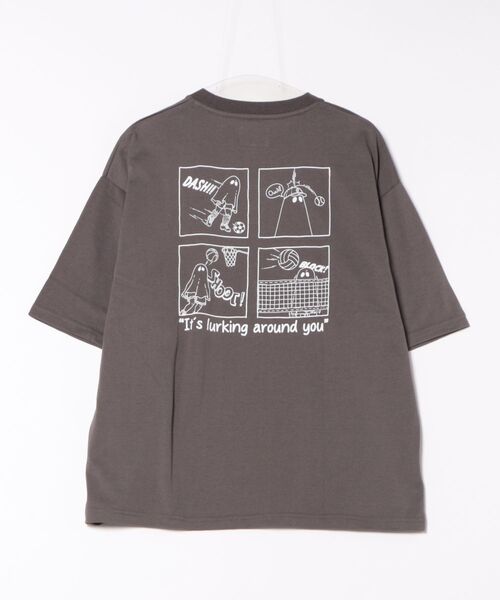 CORISCO(コリスコ)の「スポーツお化け柄Tシャツ(M1)(Tシャツ/カットソー・メンズ・ブラック/チャコールグレー/ホワイト/オートミール・X-LARGE/LARGE/MEDIUM)」の7枚目の写真