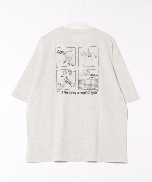 CORISCO(コリスコ)の「スポーツお化け柄Tシャツ(M1)(Tシャツ/カットソー・メンズ・ブラック/チャコールグレー/ホワイト/オートミール・X-LARGE/LARGE/MEDIUM)」の8枚目の写真