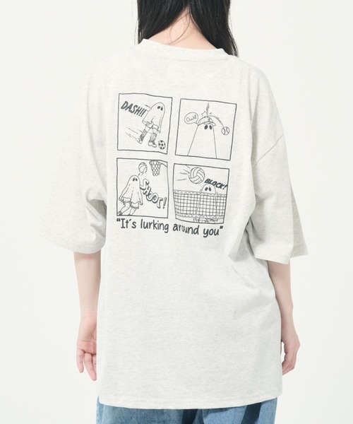 CORISCO(コリスコ)の「スポーツお化け柄Tシャツ(M1)(Tシャツ/カットソー・メンズ・ブラック/チャコールグレー/ホワイト/オートミール・X-LARGE/LARGE/MEDIUM)」の4枚目の写真
