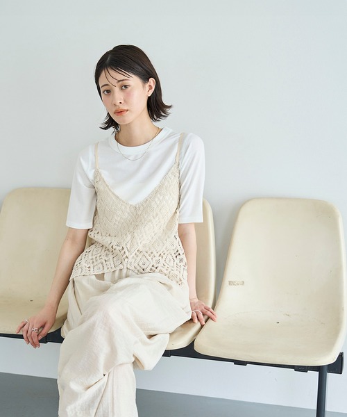 meilmada（メイルマダ）の「麻混ソフトシアーイージーパンツ（スラックス・レディース・ブラウン/ベージュ/オフホワイト/ブラック・FREE）」の12枚目の写真