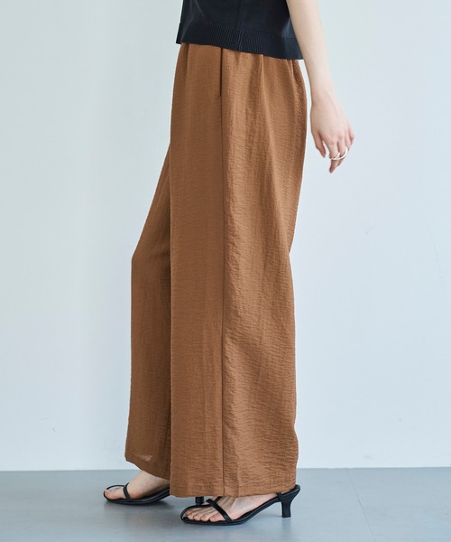 meilmada（メイルマダ）の「麻混ソフトシアーイージーパンツ（スラックス・レディース・ブラウン/ベージュ/オフホワイト/ブラック・FREE）」の16枚目の写真