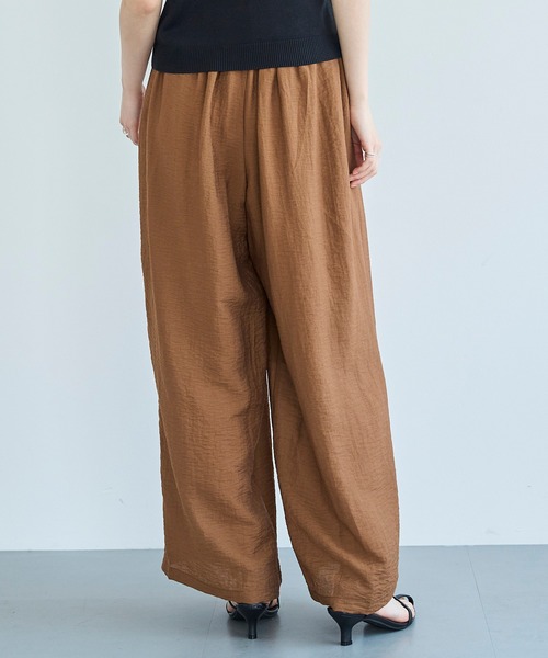 麻混ソフトシアーイージーパンツ（スラックス）｜meilmada