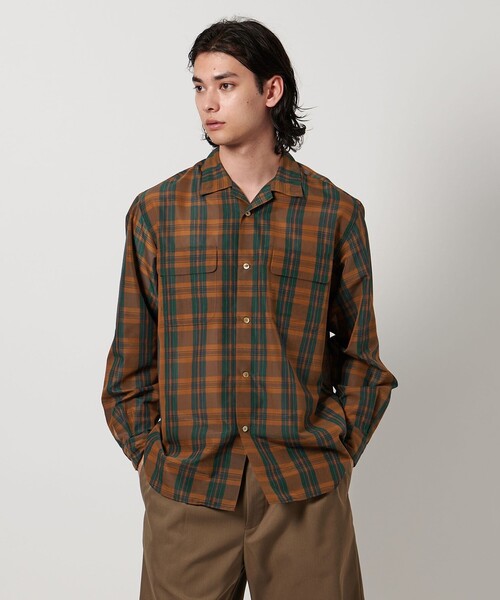 UNITED ARROWS(ユナイテッドアローズ)の「ボイル エアリー マドラスチェック シャツ(シャツ/ブラウス・メンズ・ブラウン系/ブラック・M/XL/L/S)」の4枚目の写真