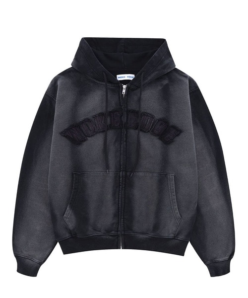 WOKE EDGE（ウォークエッジ）の「WOKE EDGE/ウォークエッジ Faded Embroidery Zip Up Hoodie フーディー（パーカー・メンズ・ブラック・XL/L）」の11枚目の写真