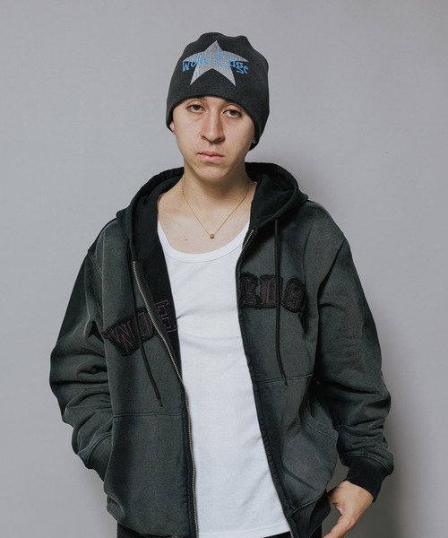 WOKE EDGE（ウォークエッジ）の「WOKE EDGE/ウォークエッジ Faded Embroidery Zip Up Hoodie フーディー（パーカー・メンズ・ブラック・XL/L）」の18枚目の写真