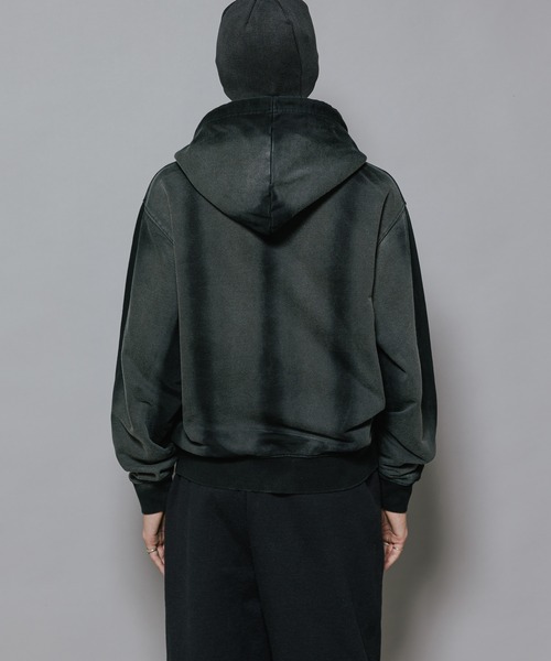 WOKE EDGE（ウォークエッジ）の「WOKE EDGE/ウォークエッジ Faded Embroidery Zip Up Hoodie フーディー（パーカー・メンズ・ブラック・XL/L）」の10枚目の写真